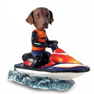 Chesapeake Bay Retriever Jet Ski Doogie Collectible Dog Figurine
