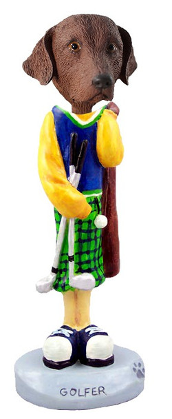 Chesapeake Bay Retriever Golf Doogie Collectible Dog Figurine