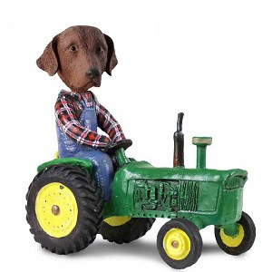 Chesapeake Bay Retriever Tractor Doogie Collectible Dog Figurine