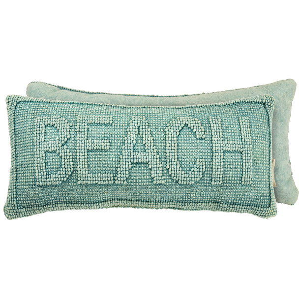 Knobby Beach Themed Cotton & Canvas Decorative Throw Pillow 16x8 from Primitives by Kathy