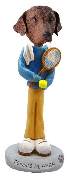Chesapeake Bay Retriever Tennis Player Doogie Collectible Dog Figurine