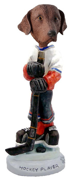 Chesapeake Bay Retriever Hockey Player Doogie Collectible Dog Figurine