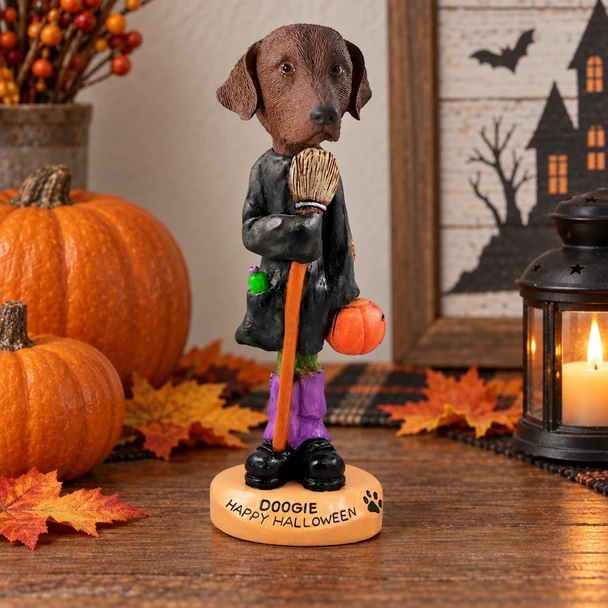 Chesapeake Bay Retriever Happy Halloween Doogie Collectible Dog Figurine