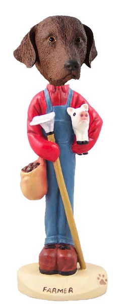Chesapeake Bay Retriever Farmer Doogie Collectible Dog Figurine