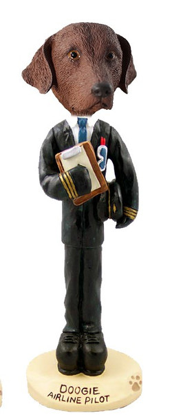Chesapeake Bay Retriever Airline Pilot Doogie Collectible Dog Figurine