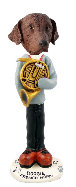 Chesapeake Bay Retriever French Horn Doogie Collectible Dog Figurine