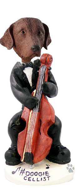 Chesapeake Bay Retriever Cellist Doogie Collectible Dog Figurine