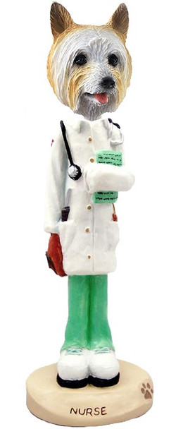 Silky Terrier Nurse Doogie Collectible Dog Figurine