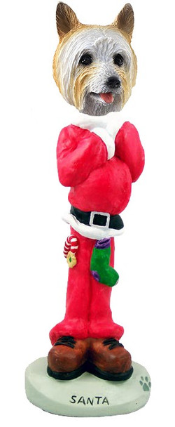 Silky Terrier Santa Doogie Collectible Dog Figurine