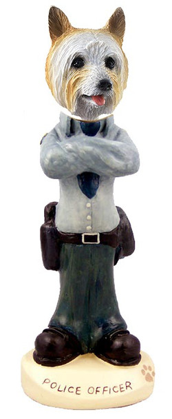 Silky Terrier Police Doogie Collectible Dog Figurine