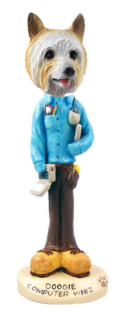 Silky Terrier Computer Whiz Doogie Collectible Dog Figurine