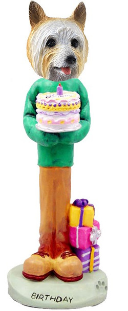 Silky Terrier Birthday Doogie Collectible Dog Figurine