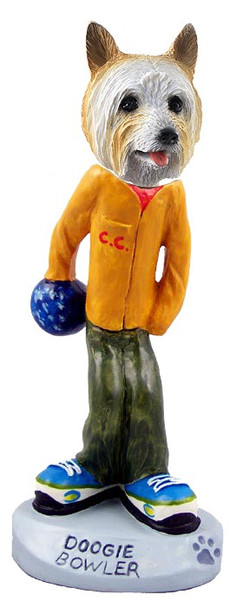 Silky Terrier Bowler Doogie Collectible Dog Figurine
