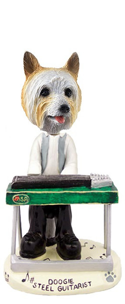 Silky Terrier Steel Guitarist Doogie Collectible Dog Figurine