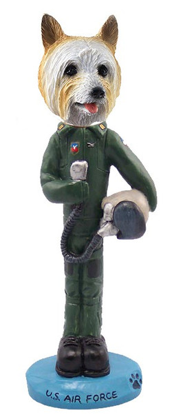 Silky Terrier U S Air Force Doogie Collectible Dog Figurine