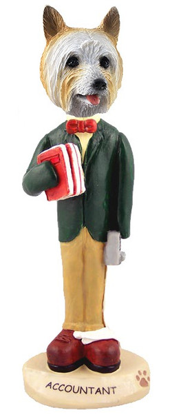 Silky Terrier Accountant Doogie Collectible Dog Figurine