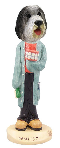 Bearded Collie Dentist Doogie Collectible Dog Figurine