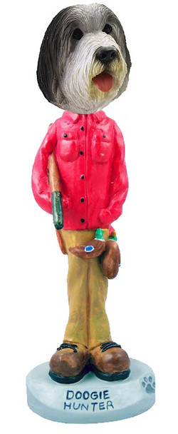 Bearded Collie Hunter Doogie Collectible Dog Figurine