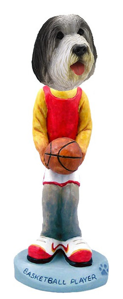 Bearded Collie Basketball Doogie Collectible Dog Figurine