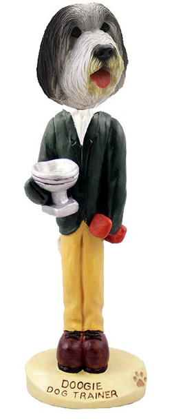 Bearded Collie Trainer Doogie Collectible Dog Figurine