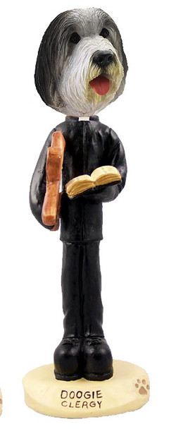 Bearded Collie Clergy Doogie Collectible Dog Figurine