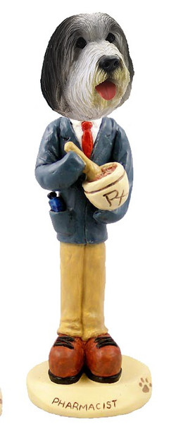Bearded Collie Pharmacist Doogie Collectible Dog Figurine