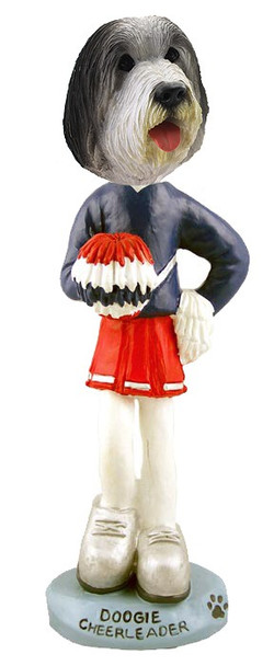 Bearded Collie Cheerleader Doogie Collectible Dog Figurine