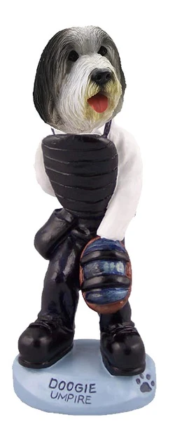 Bearded Collie Umpire Doogie Collectible Dog Figurine