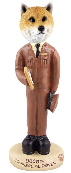 Shiba Inu Commercial Driver Doogie Collectible Dog Figurine