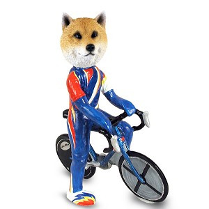 Shiba Inu Bicycle Doogie Collectible Dog Figurine
