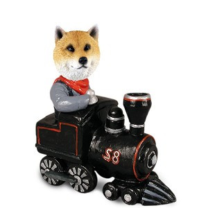 Shiba Inu Train Doogie Collectible Dog Figurine