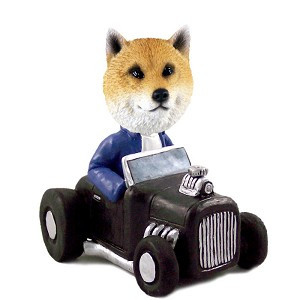 Shiba Inu Hot Rod Doogie Collectible Dog Figurine