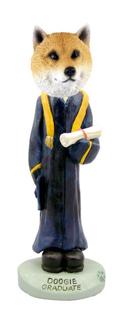 Shiba Inu Graduate Doogie Collectible Dog Figurine