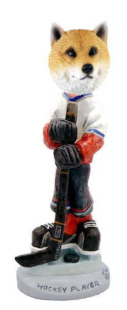 Shiba Inu Hockey Player Doogie Collectible Dog Figurine