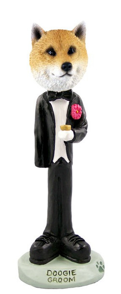 Shiba Inu Groom Doogie Collectible Dog Figurine