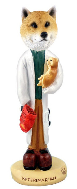 Shiba Inu Veterinarian Doogie Collectible Dog Figurine