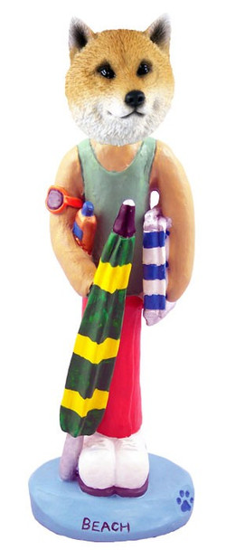 Shiba Inu Beach Doogie Collectible Dog Figurine