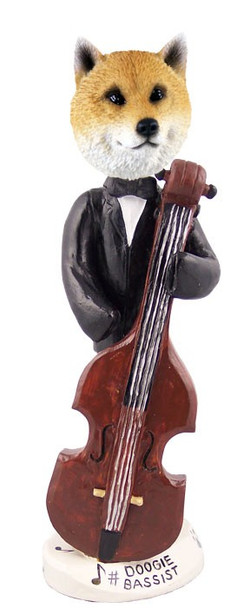 Shiba Inu Bassist Doogie Collectible Dog Figurine