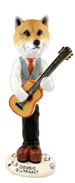 Shiba Inu Guitarist Doogie Collectible Dog Figurine