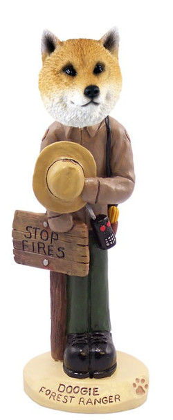 Shiba Inu Forest Ranger Doogie Collectible Dog Figurine