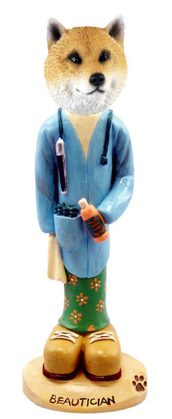 Shiba Inu Beautician Doogie Collectible Dog Figurine