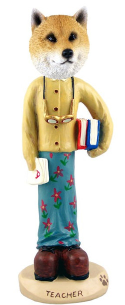 Shiba Inu Female Teacher Doogie Collectible Dog Figurine