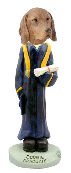 Vizsla Graduate Doogie Collectible Dog Figurine