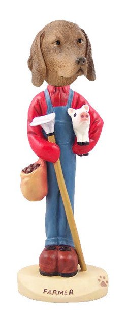 Vizsla Farmer Doogie Collectible Dog Figurine