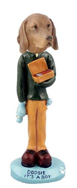 Vizsla It's a Boy Doogie Collectible Dog Figurine