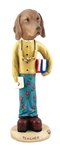 Vizsla Female Teacher Doogie Collectible Dog Figurine