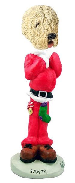 Soft Coated Wheaten Terrier Santa Doogie Collectible Dog Figurine