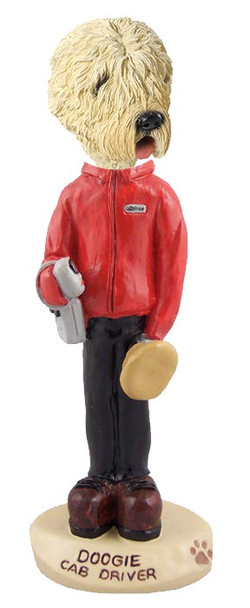 Soft Coated Wheaten Terrier Cab Driver Doogie Collectible Dog Figurine