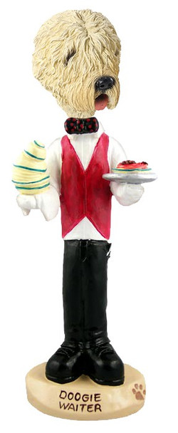Soft Coated Wheaten Terrier Waiter Doogie Collectible Dog Figurine