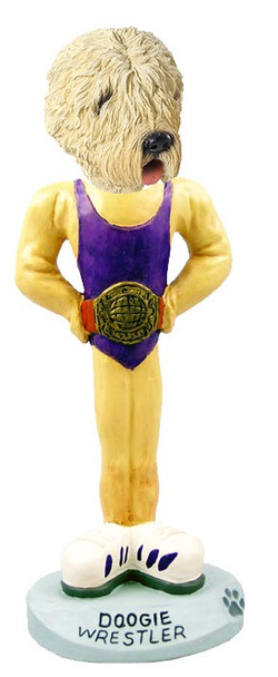 Soft Coated Wheaten Terrier Wrestler Doogie Collectible Dog Figurine